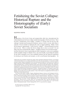Fetishizing the Soviet Collapse
