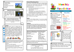 Monthly Newsletter - Weaverthorpe C of E Primary School