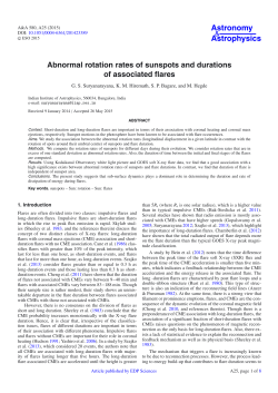 Abnormal rotation rates of sunspots and durations of associated flares