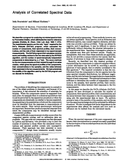 Analysis of Correlated Spectral Data