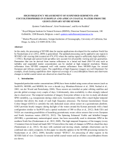 high frequency measurement of suspended sediments