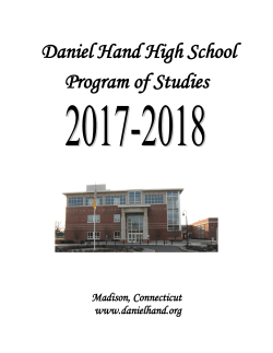 program of studies - Madison Public Schools