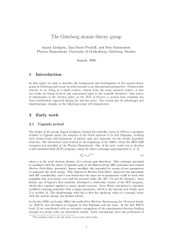 Atomic-Theory Group - Chalmers University of Technology