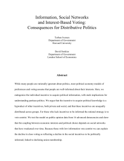 Information, Social Networks and Interest-Based Voting