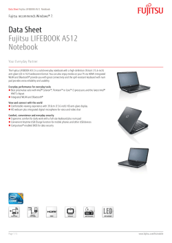 Data Sheet Fujitsu LIFEBOOK A512 Notebook