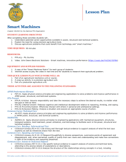 Lesson Plan Smart Machines - National FFA Organization