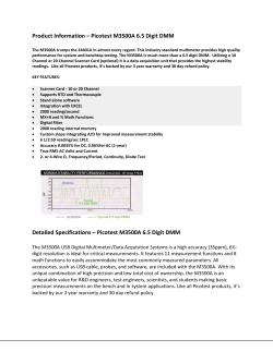 Product Information &ndash; Picotest M3500A 6.5 Digit DMM Detailed