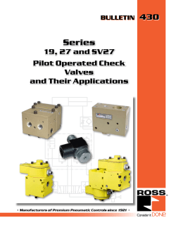 Pilot Operated Check Valves and Their Applications Pilot