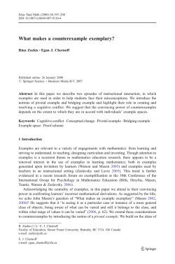 What makes a counterexample exemplary?