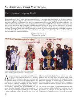 An Armenian from Macedonia - Vanderbilt Historical Review