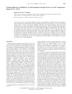 Probing Difference in Diffusivity of Chloromethanes through Water