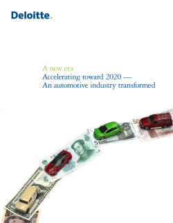 A new era Accelerating toward 2020 &mdash; An automotive industry
