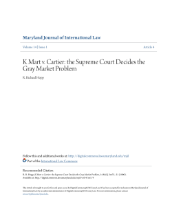 K Mart v. Cartier - DigitalCommons@UM Carey Law