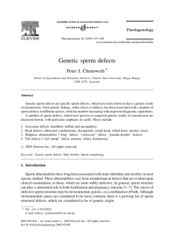 Genetic sperm defects