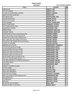 Kindle List - Bridgman Public Library