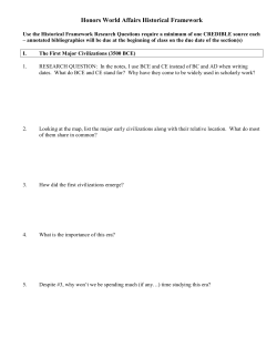 Honors World Affairs Historical Framework