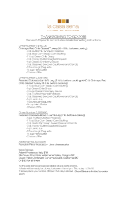 thanksgiving to go 2016