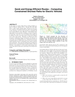 Quick and Energy-Efficient Routes &ndash; Computing Constrained