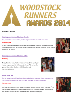 2014 - Woodstock Runners