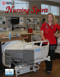 Nursing Spirit, School of Nursing Annual Publication