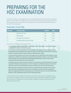 preparing for the hsc examination