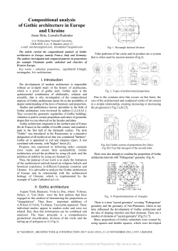 Compositional analysis of Gothic architecture in Europe and Ukraine