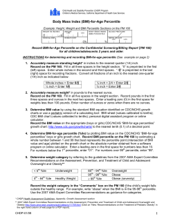 Body Mass Index (BMI)-for-Age Percentile