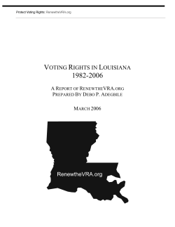Voting Rights in Louisiana, 1982-2006
