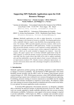 Supporting MPI Malleable Applications upon the OAR Resource