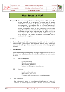 Guidelines for Heat Stress at Work