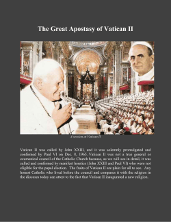 The Great Apostasy of Vatican II