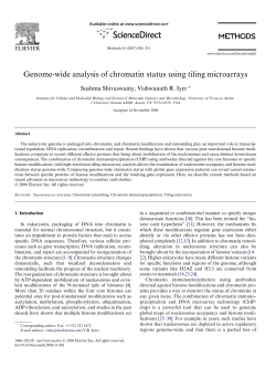 Genome-wide analysis of chromatin status using tiling microarrays