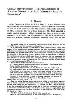 German Reunification - The Privatization of Socialist Property on