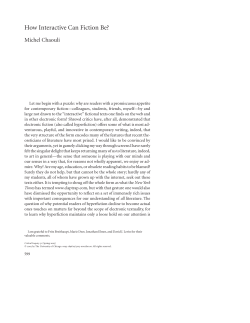 How Interactive Can Fiction Be?