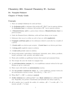 Ch. 17 Study Guide