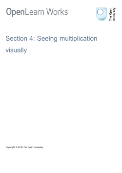 Section 4: Seeing multiplication visually