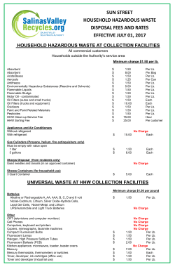 Disposal Fees - Salinas Valley Solid Waste Authority
