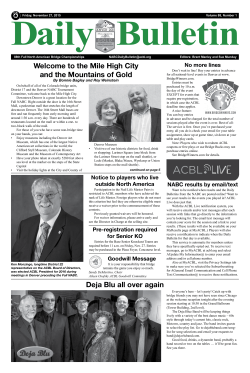 Deja Blu all over again Welcome to the Mile High City and the