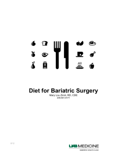 Diet for Bariatric Surgery