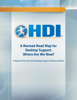 A Revised Road Map for Desktop Support: Where Are We Now?