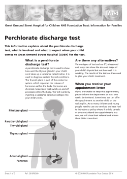 Perchlorate discharge test - Great Ormond Street Hospital