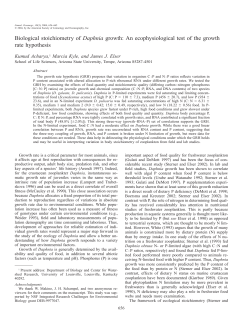 Acharya, Kumud, Marcia Kyle, and James J. Elser. Biological