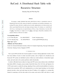 ReCord: A Distributed Hash Table with Recursive