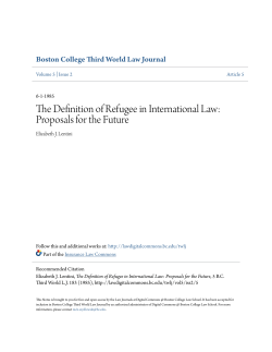 The Definition of Refugee in International Law