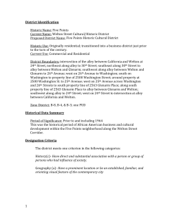 Five Points Current Name: Welton Street Cultural/Historic District