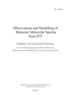 Observations and Modelling of Diatomic Molecular Spectra from JET