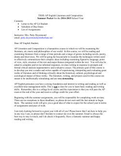 AP study packet, summer 2008