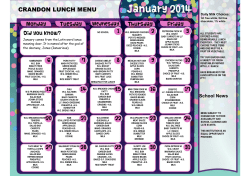 CRANDON LUNCH MENU - School District of Crandon