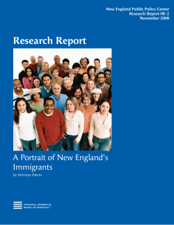 A Portrait of New England`s Immigrants