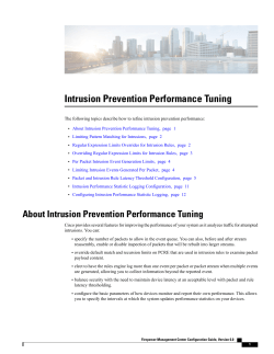 Intrusion Prevention Performance Tuning
